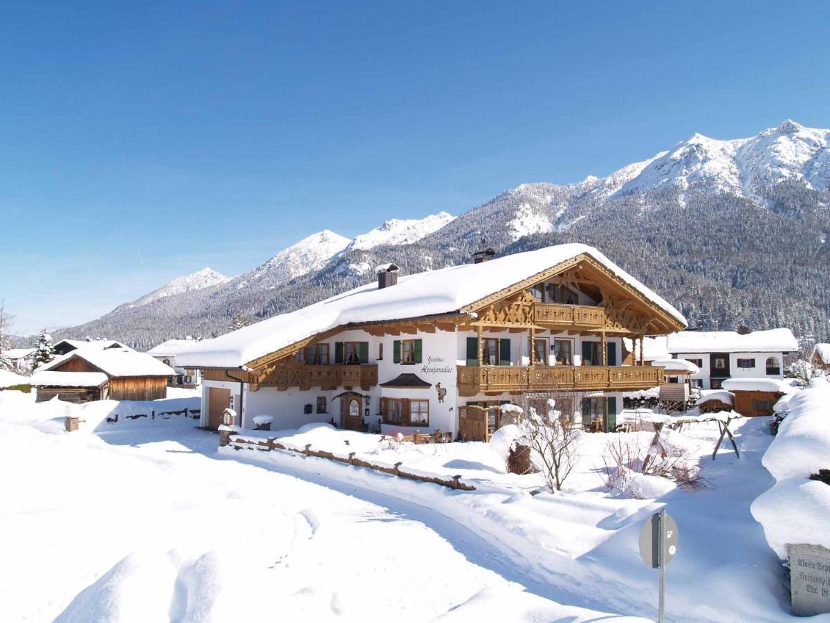 Gästehaus Alpenparadies Krün Exteriör bild